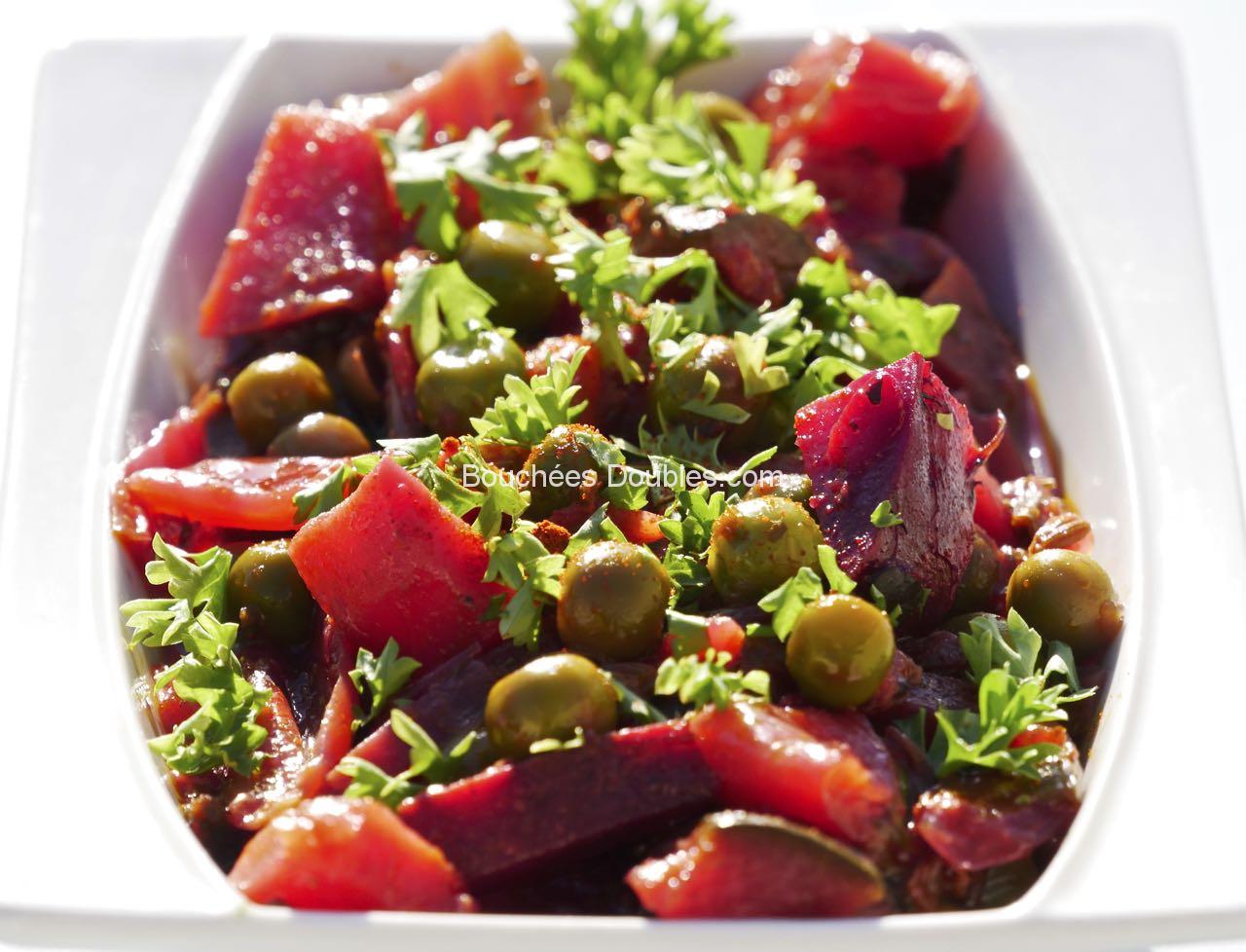 Cuisine alcaline : printanière de légumes rouges